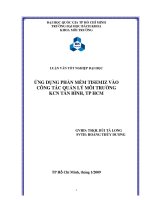 Ứng dụng phần mềm TISEMIZ vào công tác quản lý môi trường KCN Tân Bình