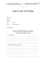 Thết Kế Hệ Thống Điều Khiển Đèn Giao Thông Trên Micro PLC SIMATIC S7- 200