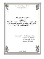 Quản lý quá trình dạy học ở trường trung học phổ thông