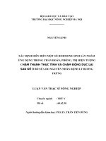XÁC ĐỊNH DIỄN BIẾN MỘT SỐ HORMONE SINH SẢN NHẰM ỨNG DỤNG TRONG CHẨN ĐOÁN, PHÒNG, TRỊ HIỆN TƯỢNG CHẬM THÀNH THỤC TÍNH VÀ CHẬM ĐỘNG DỤC LẠI SAU ĐẺ Ở BÒ SỮA DO NGUYÊN NHÂN BỆNH LÝ BUỒNG TRỨNG