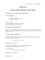 MẠNG LƯỚI  THOÁT NƯỚC THẢI