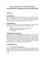 Qui trình thuê trả phòng tại Khách sạn Hoà Bình