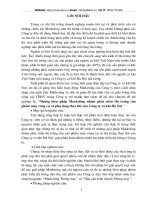 Biện pháp Marketing nhằm phát triển thị trường sản phẩm máy công cụ và phụ tùng thay thế của công ty cơ khí Hà Nội