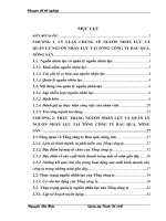 113 Một số giải pháp hoàn thiện công tác quản lý nguồn nhân lực tại Tổng Công ty Rau quả, nông sản
