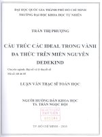 cấu trúc các ideal trong vành đa thức trên miền nguyên Dedekind 0_2