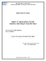 Miền ý niệm sông nước trong tri nhận người Việt