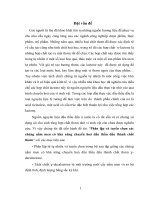 Phân lập và tuyển chọn các chủng nấm men có khả năng chuyển hoá dầu thầu dầu thành chất thơm