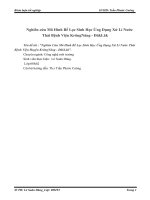 Nghiên cứu Mô Hình Bể Lọc Sinh Học Ứng Dụng Xử Lí Nước Thải Bệnh Viện KrôngNăng - ĐăkLăk