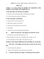 Nghiên cứu marketing công nghiệp và phát triển, thử nghiệm dịch vụ