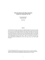 nhìn lại lý thuyết truyền thống về lạm phát và phân tích trường hợp Việt Nam