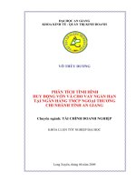 phân tích tình hình huy động vốn và cho vay ngắn hạn tại ngân hàng TMCP ngoại thương chi nhánh tỉnh An Giang