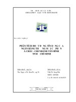 PHÂN TÍCH HOẠT ĐỘNG TÍN DỤNGCỦANGÂN HÀNG THƯƠNG M ẠI CỔ PHẦN Á CHÂU -CHI NHÁNH TÂN BÌNH TP.HỒ CHÍ MINH