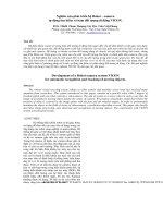 Nghiên cứu phát triển hệ Robot – camera tự động tìm kiếm và bám đối tượng di động VICON.