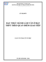 Dạy thực hành làm văn ở bậc THPT theo quan điểm giao tiếp
