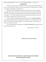 NỘI DUNG THUYẾT MINH VÀ TÍNH TOÁN ĐỒ ÁN MÔN HỌC CÔNG NGHỆ CHẾ TẠO MÁY