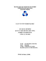 Xây dựng mô hình quản lý môi trường khu công nghiệp tân bình