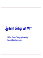 LẬP TRÌNH ĐỒ HỌA VỚI AWT