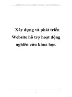 Xây dựng và phát triển Website hỗ trợ hoạt động nghiên cứu khoa học