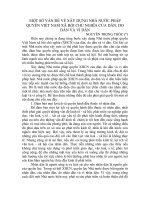 MỘT SỐ VẤN ĐỀ VỀ XÂY DỰNG NHÀ NƯỚC PHÁP QUYỀN VIỆT NAM XÃ HỘI CHỦ NGHĨA CỦA DÂN, DO DÂN VÀ VÌ DÂN