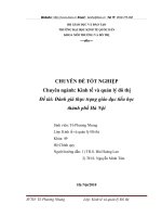 Đánh giá thực trạng giáo dục tiểu học  thành phố Hà Nội