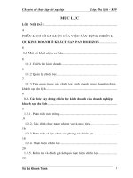 Một số kiến nghị nhằm hoàn thiện  chiến  lƯợc kinh doanh của khách sạn PAN HORIZON