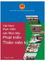 Việt Nam thực hiện các mục tiêu thiên niên kỷ