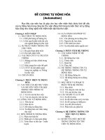 Đề cương môn tự động hoá