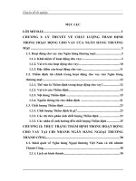 LÝ THUYẾT VỀ CHẤT LƯỢNG THẨM ĐỊNH TRONG HOẠT ĐỘNG CHO VAY