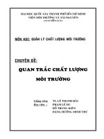 quan trắc chất lượng môi trường