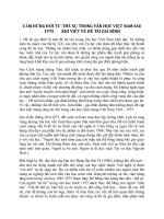 CẢM HỨNG ĐỜI TƯ-THẾ SỰ TRONG VĂN HỌC VIỆT NAM SAU 1975 KHI VIẾT VỀ ĐỀ TÀI GIA ĐÌNH