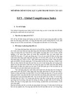 MÔ HÌNH CHỈ SỐ NĂNG LỰC CẠNH TRANH TOÀN CẦU GCI