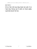 Phát triển hoạt động thanh toán quốc tế tại Ngân hàng Thương mại Cổ phần các Doanh nghiệp ngoài Quốc doanh Việt Nam