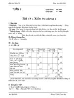 KIỂM TRA ĐẠI 9 CHƯƠNG I - CÓ MA TRẬN