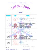 GIÁO ÁN LỚP 3 TUẦN 15