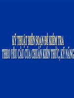 Đổi mới kiểm tra đánh giá kết quả nọc tập của học sinh THPT_P2