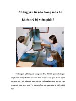 Những yếu tố nào trong mùa hè khiến trẻ bị viêm phổi?