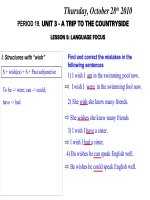 unit 3 lesson 5 Language focus