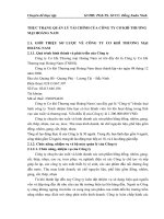 THỰC TRẠNG QUẢN LÝ TÀI CHÍNH CỦA CÔNG TY CƠ KHÍ THƯƠNG MẠI HOÀNG NAM