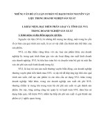 NHỮNG VẤN ĐỀ LÝ LUẬN CƠ BẢN VỀ HẠCH TOÁN NGUYÊN VẬT LIỆU TRONG DOANH NGHIỆP SẢN XUẤT