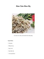 Don Xào Hoa Hẹ