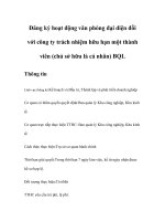 Đăng ký hoạt động văn phòng đại diện đối với công ty trách nhiệm hữu hạn một thành viên (chủ sở hữu là cá nhân)