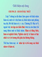 Nhắc lại và bổ sung về hàm số