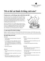 Tôi có thể cai thuốc lá bằng cách nào?