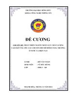 CHUYÊN ĐỀ PHÁT TRIỂN NGUỒN NHÂN LỰC