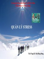 QUẢN lý STRESS   ths nguyễn thị hồng đăng 