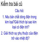 Tiết 26:Dòng điện trong chất điện phân