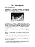 Cách chọn giày cưới