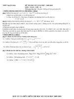 Đề thi HKI môn Toán lớp 12-có đáp án