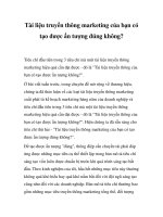 Tài liệu truyền thông marketing của bạn có tạo được ấn tượng đúng không?