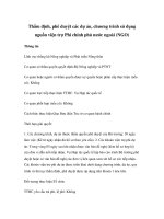 Thẩm định, phê duyệt các dự án, chương trình sử dụng nguồn viện trợ Phi chính phủ nước ngoài